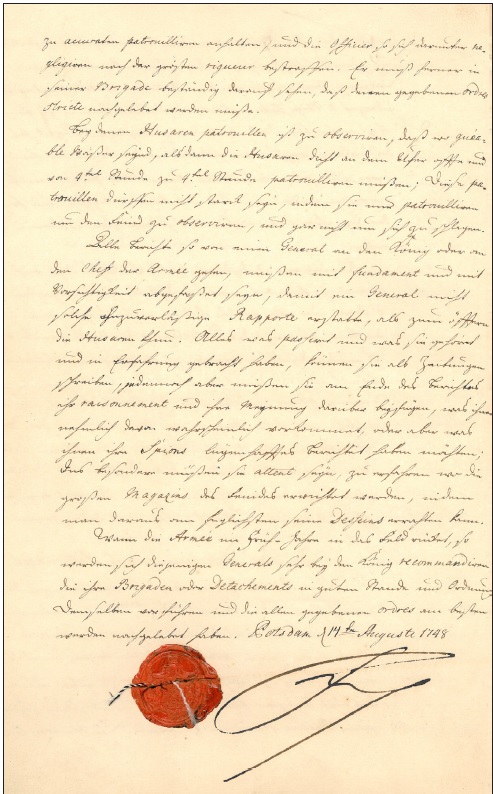 Handschrift König Friedrich II.