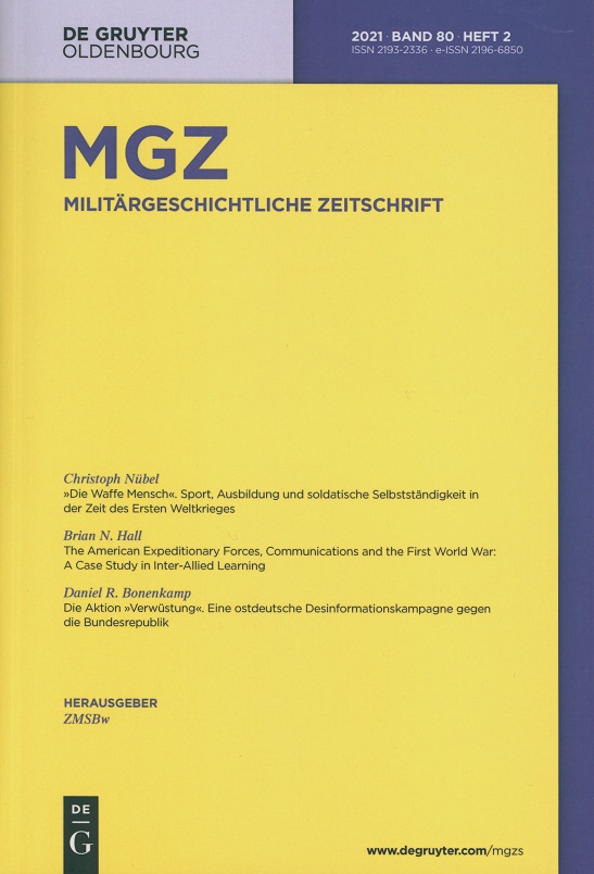Cover der Militärgeschichtlichen Zeitschrift, Band 80, Heft 2, 2021