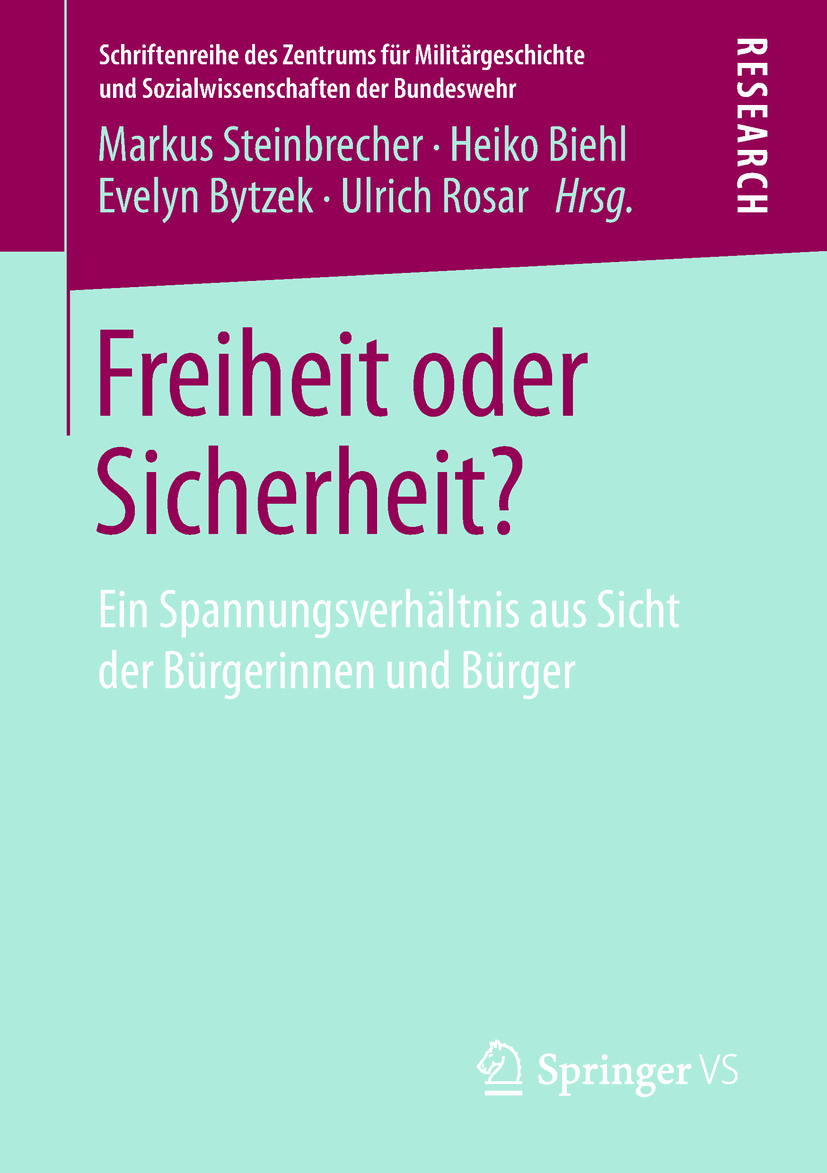 Cover zu Steinbrecher/Biehl/Bytzek/Rossar (Hrsg.), Freiheit oder Sicherheit?