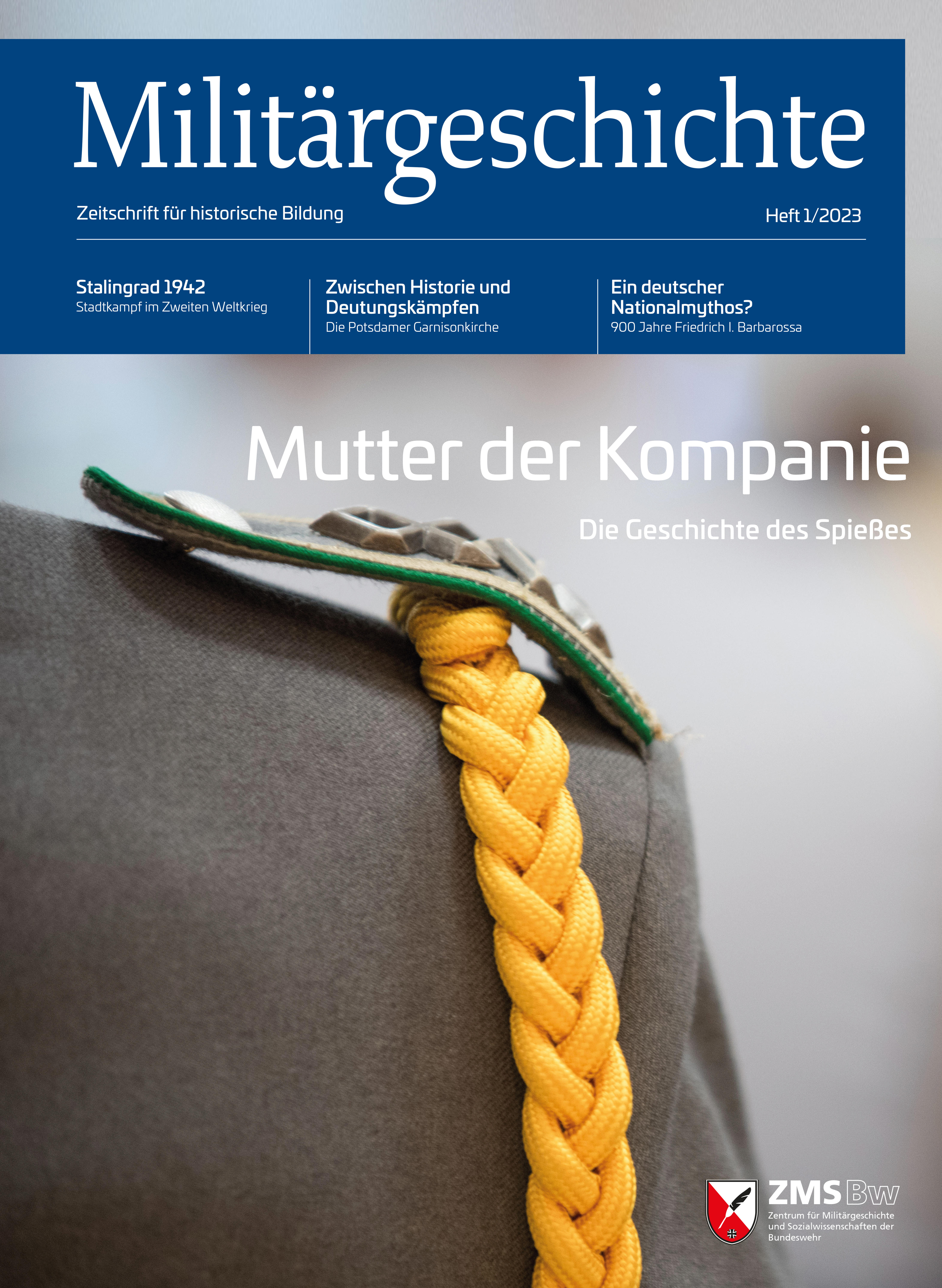 Cover Militärgeschichte. Zeitschrift für historische Bildung, Heft 1/2023