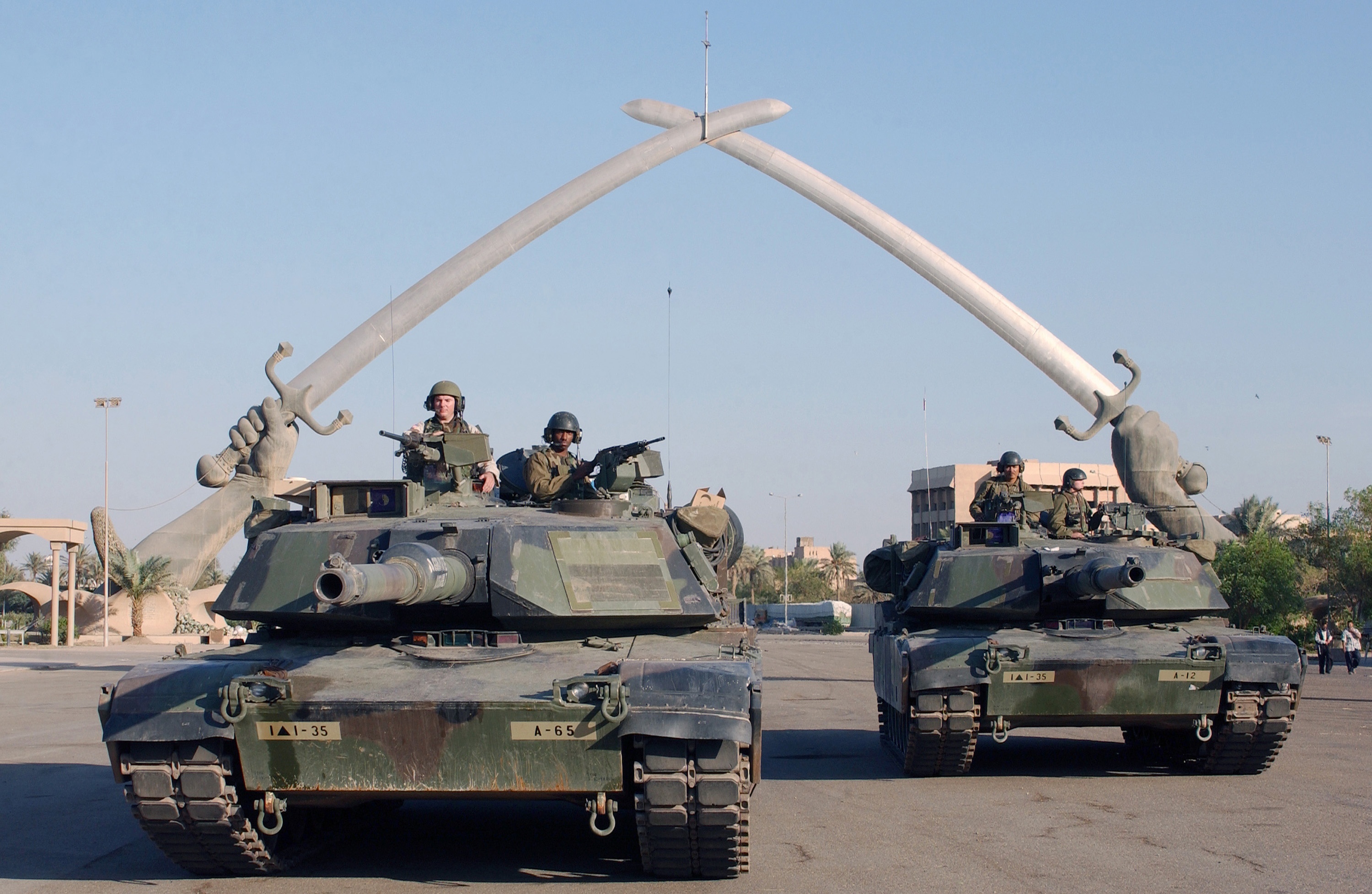 Abrams-Panzer in Bagdad