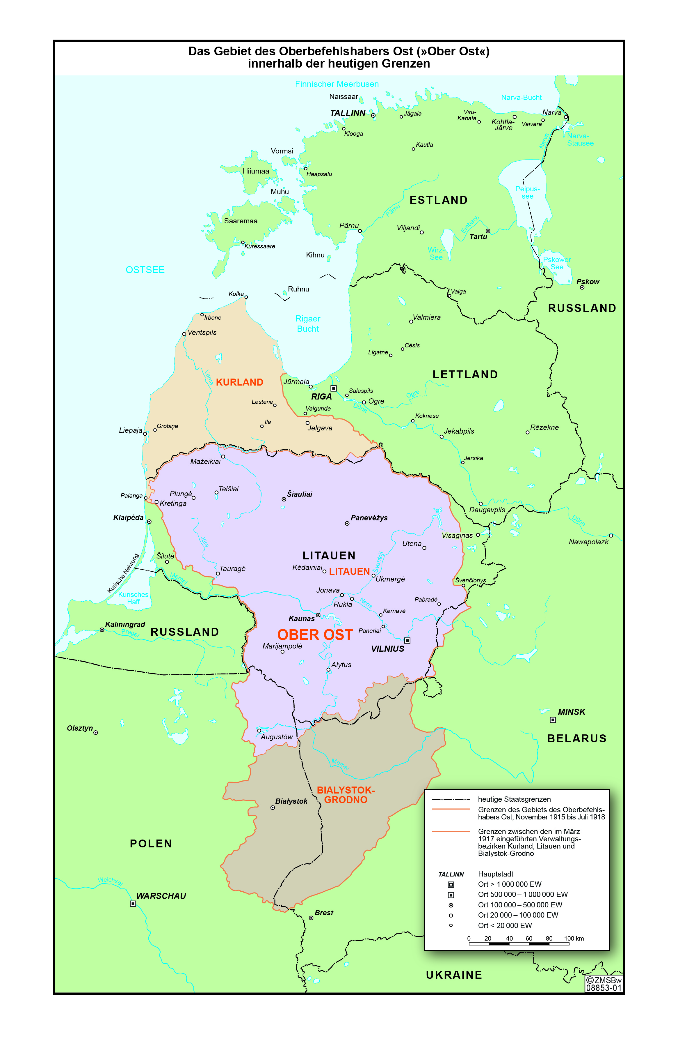 Landkarte des Baltikums