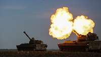 Ukrainische Panzerhaubitze im Einsatz