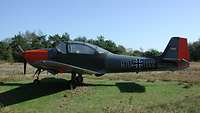 Flugzeug auf einer Wiese