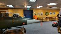 Seitenansicht auf das Cockpit eines Starfighters