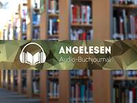Im Vordergrund Vekorgrafik eine Buchvovers im Hintergrund unscharf die Bibliothek vom ZMSBw