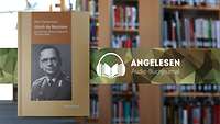 Im Vordergrund Buchcover mit Ulrich de Maizière, im Hintergrund unscharf ZMSBw Bibliothek
