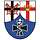 Wappen Institut für Präventivmedizin der Bundeswehr Wappenschild dreigeteilt. Oben links Wappen von Andernach, oben rechts Wappen von Koblenz, unten Eisernes Kreuz mit Äskulapstab