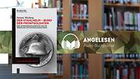 Buchcover: Abzeichen des Frontkämpferbundes "Stahlhelm“ aus Metall: Hakenkreuz, das von einem stilisierten Helm überdeckt wird.