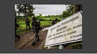 Schild militärischer Grenzbereich