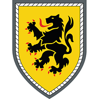 Auf dem goldfarbenem Wappen ist ein schwarzer, rechtsgewendeter, aufsteigender Löwe mit roter Zunge und roten Krallen.