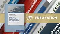 Collage aus Buchcover Empirische Sozialforschung in den Streitkräften und einer Buchreihe im Hintergrund 