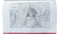 Stadtplan von Moskau zeigt großräumige Zerstörung der Stadt durch den Feldzug