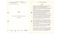 Maschinenschriftliches Dokument, leicht vergilbtes Papier