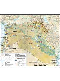 topographische Karte mit Legende und Nummern für die Erinnerungsorte