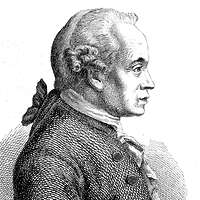 Seitlich gezeichnetes Portrait des Philosophen Immanuel Kant