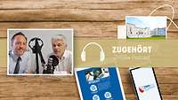 zwei Männer im Podcast Studio bei der Audio Aufnahme