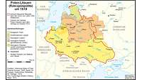farbige Karte Polen-Litauen