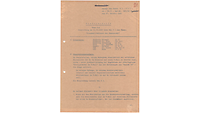 Maschinenschriftliches vergilbtes Blatt